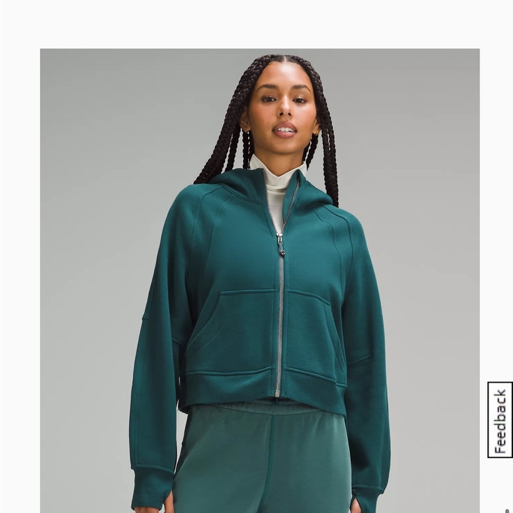Lululemon oversized scuba full zip hoodie storm teal